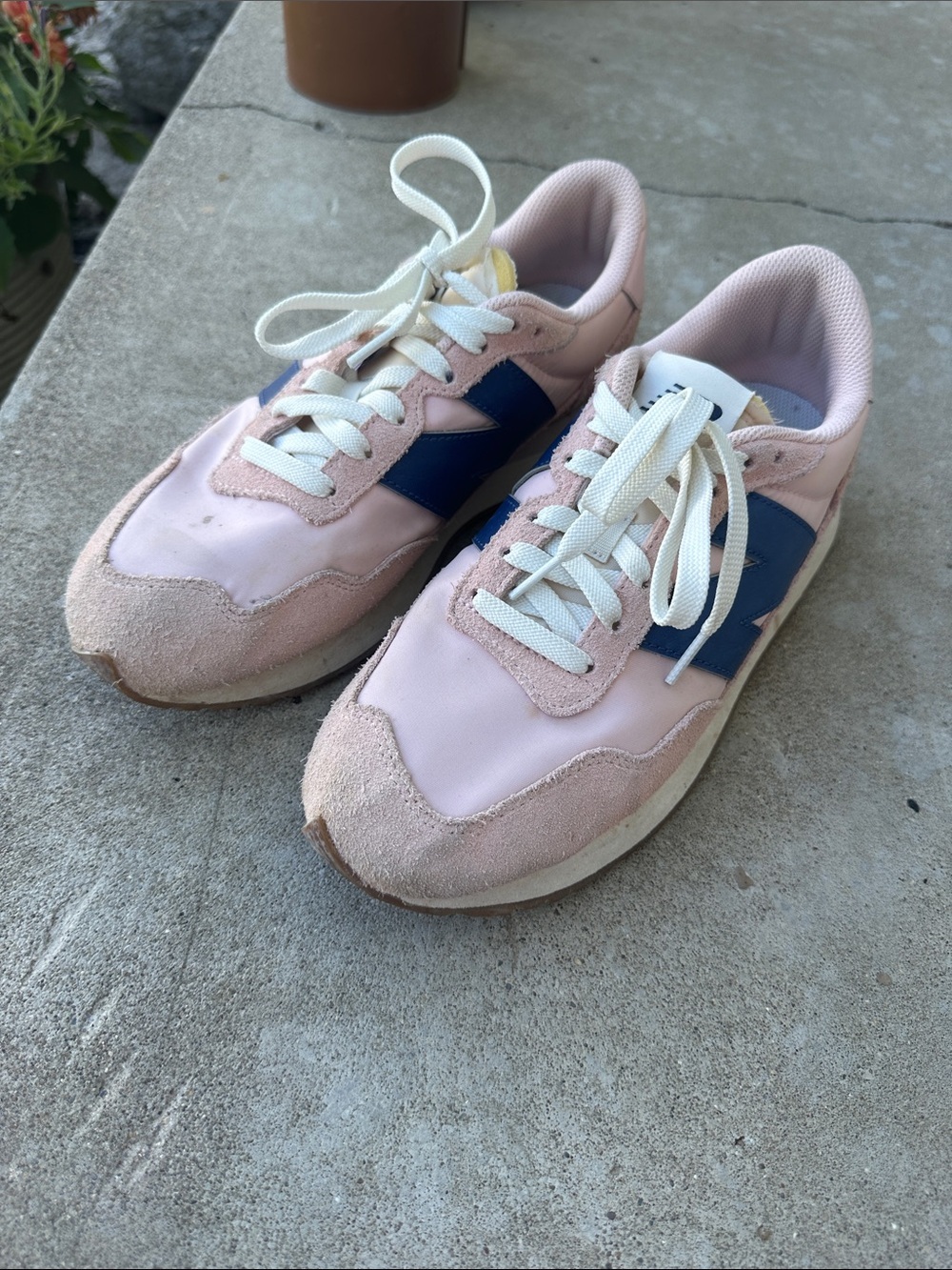 New Balance 237 pink and navy sneakers women’s size 10